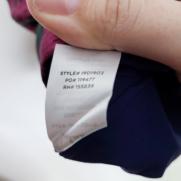 LULUS Absolutely Exquisite Navy Blue Floral Jacquard Mini Dress Size Large - Picture 10 of 10